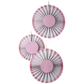 Little Lady or A Mini Mister Pink Fan Decorations