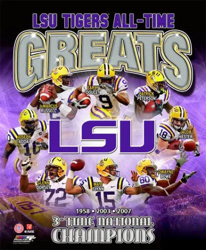 LSU Tigers "All-Time Greats" Commemorative Print - Photofile Inc