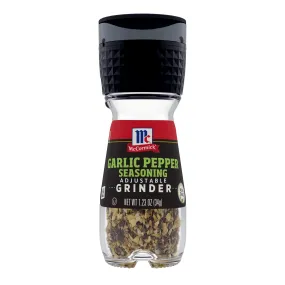 McCormick Garlic Pepper Seasoning Grinder, 1.23 oz Mixed Spices & Seasonings