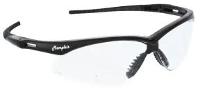 MCR Safety Memphis MP1 Black Frame, Clear 2.0 Mag.