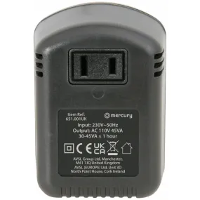 Mercury 45W Step-Down Voltage Converter - Black | 651001