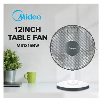 Midea MS1315BW Table Fan 12 Inches