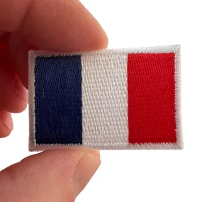 Mini France Flag Patch Iron Sew On Clothes T Shirt Small French Embroidery Badge