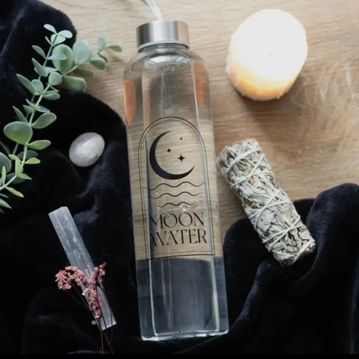 Moon Water Glass Bottle