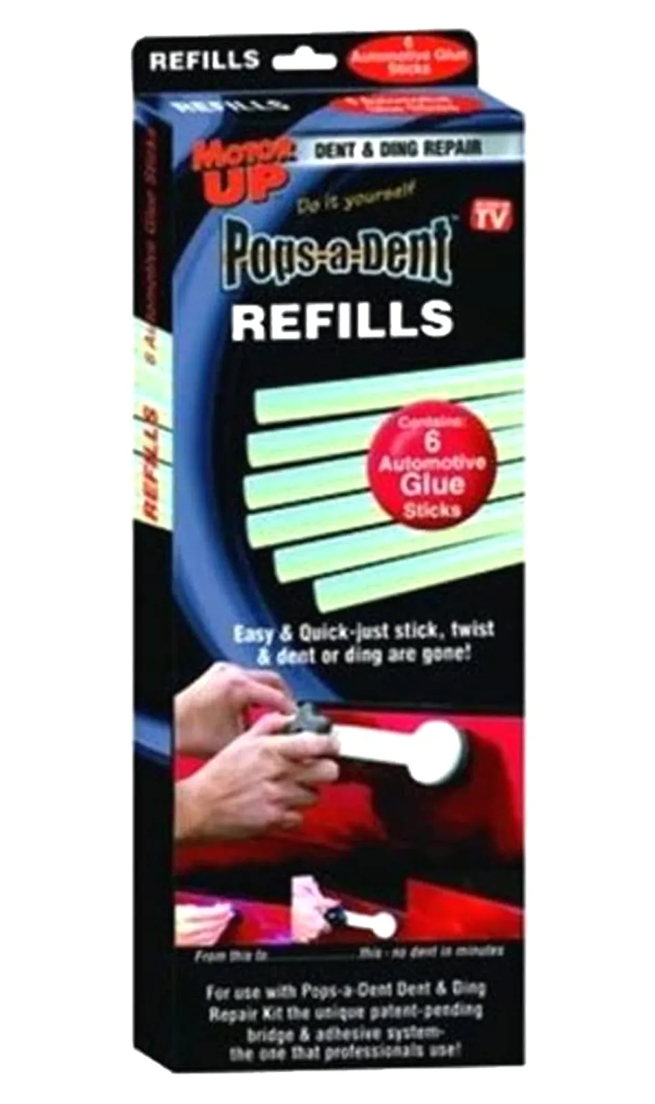 Motor Up Dent & Ding Repair Pops-a-Dent Refills (6 pack)