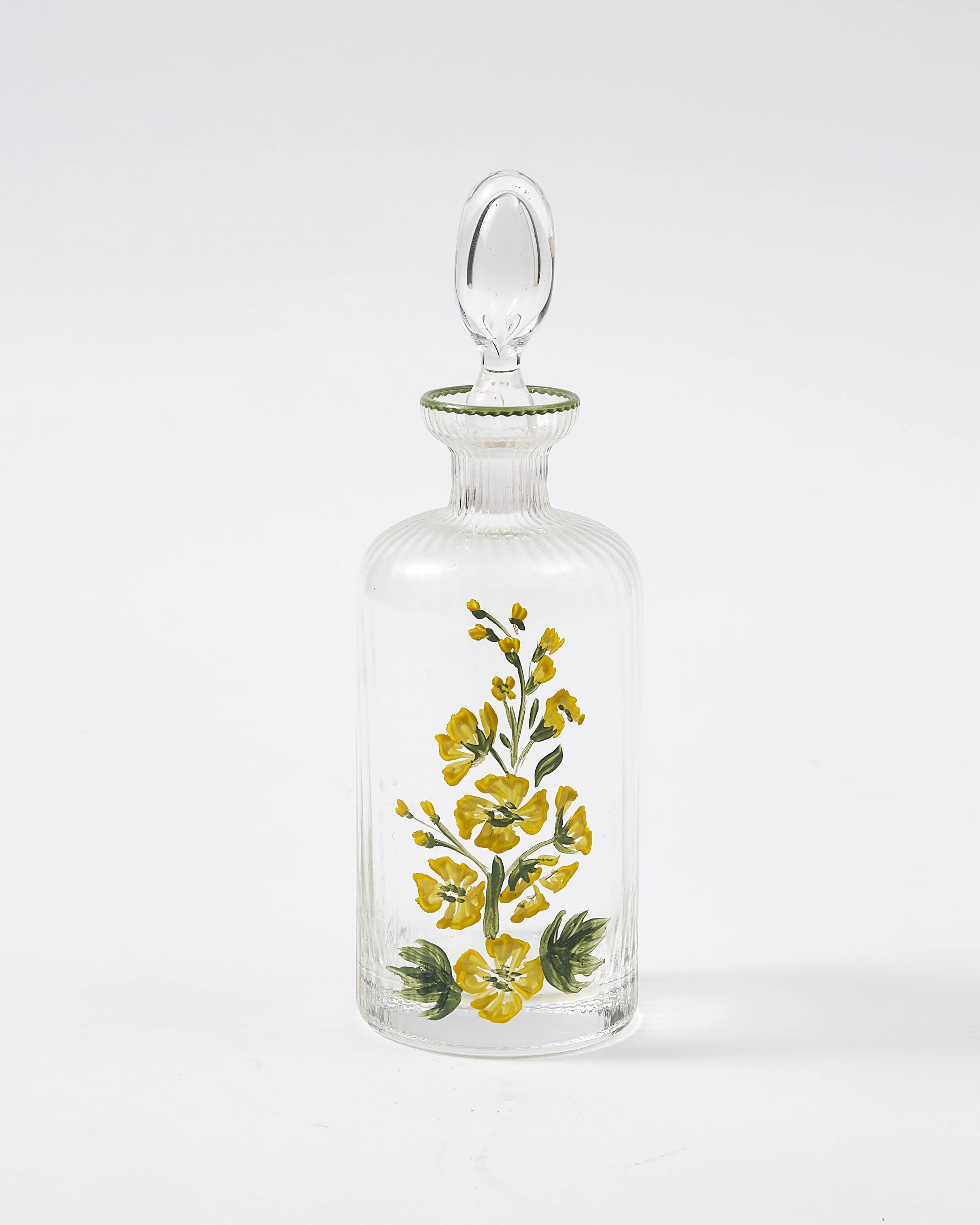 Murano Primrose Hand-Painted Oil Bottle Yellow