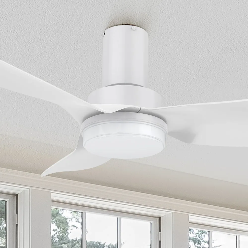 Nefyn Flush Mount Fan with LED Light and Rmote control 36 inch