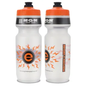 NGN Sport – High Performance Bike Water Bottles – 24 oz | Clear & Orange (2-Pack)