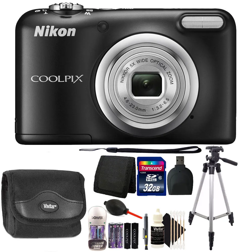 Nikon COOLPIX A10 16.1MP Compact Digital Camera Black with Accessory Kit