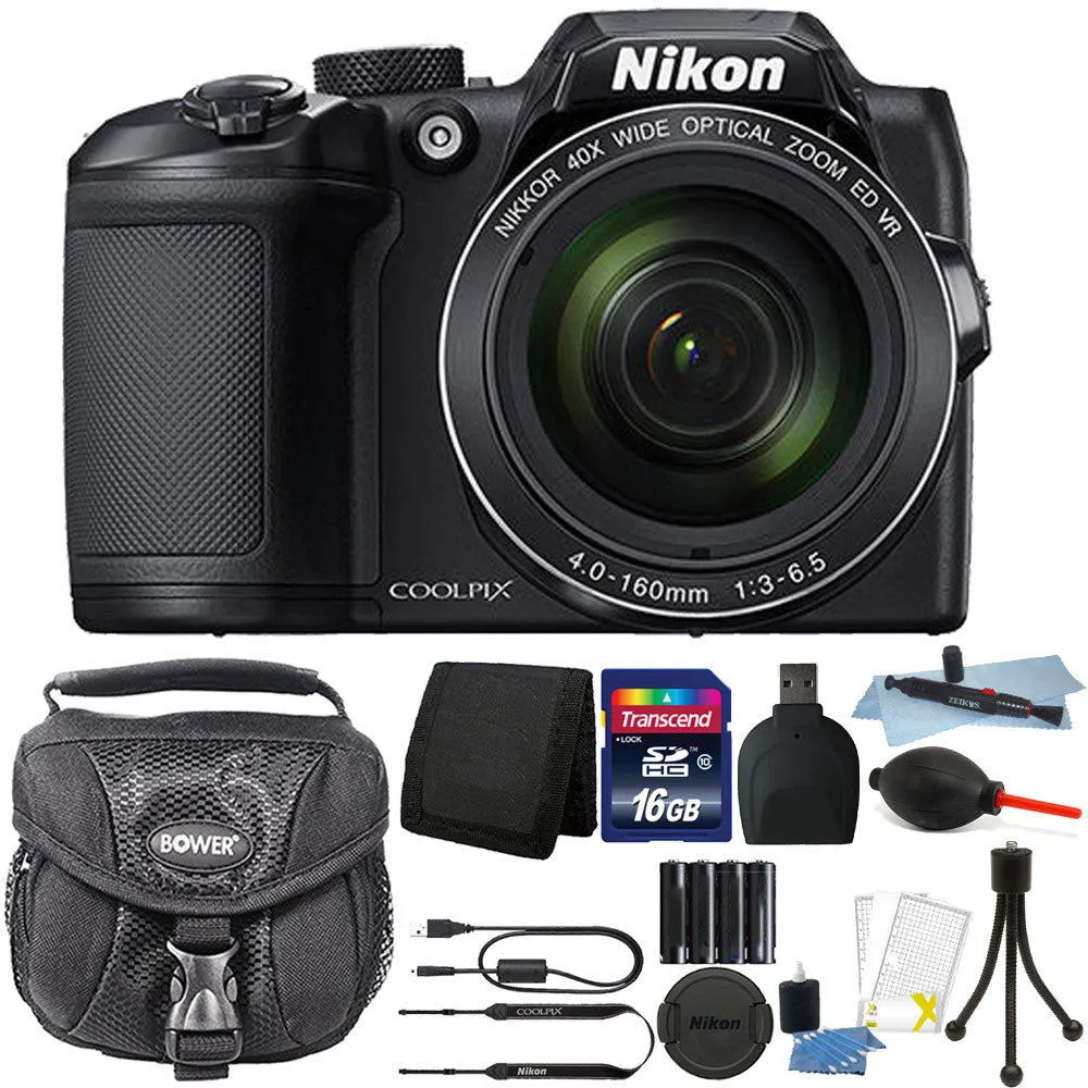 Nikon Coolpix B500 16MP Digital Camera with Accessory Bundle