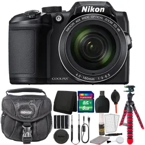 Nikon Coolpix B500 Digital Camera Black with Accessory Kit