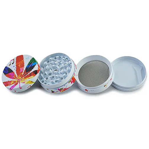 Novelty Grinder - White Leaf (2")