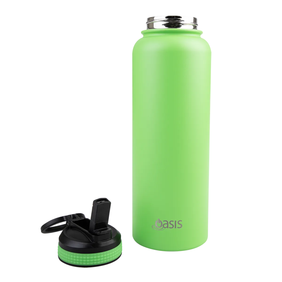 Oasis Challenger Insulated 1.1L Drink Bottle - Neon Green