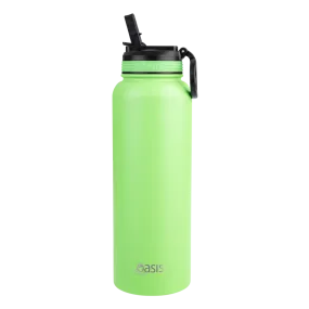 Oasis Challenger Insulated 1.1L Drink Bottle - Neon Green