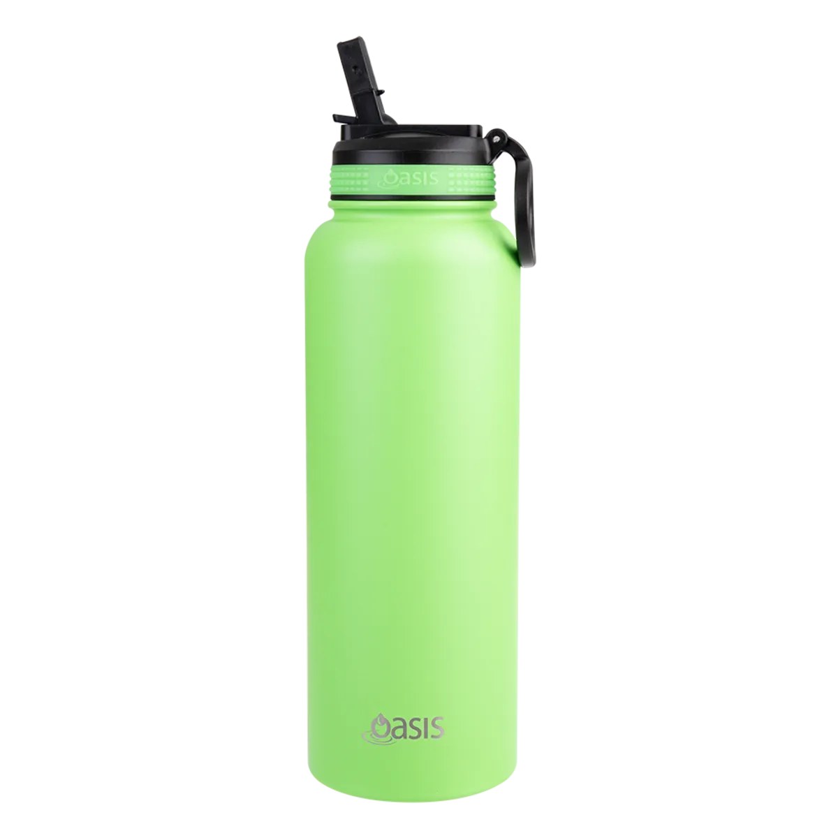 Oasis Challenger Insulated 1.1L Drink Bottle - Neon Green