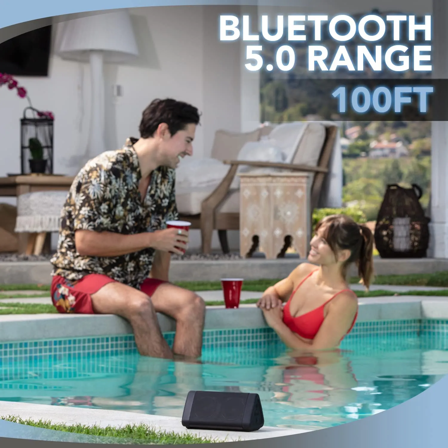 Oontz Upgraded Angle 3 Bluetooth Speaker 100 Foot Range