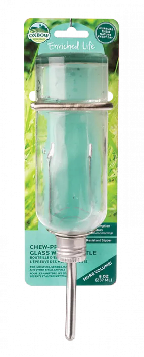 Oxbow Enriched Life Chew Proof Glass Water Bottle