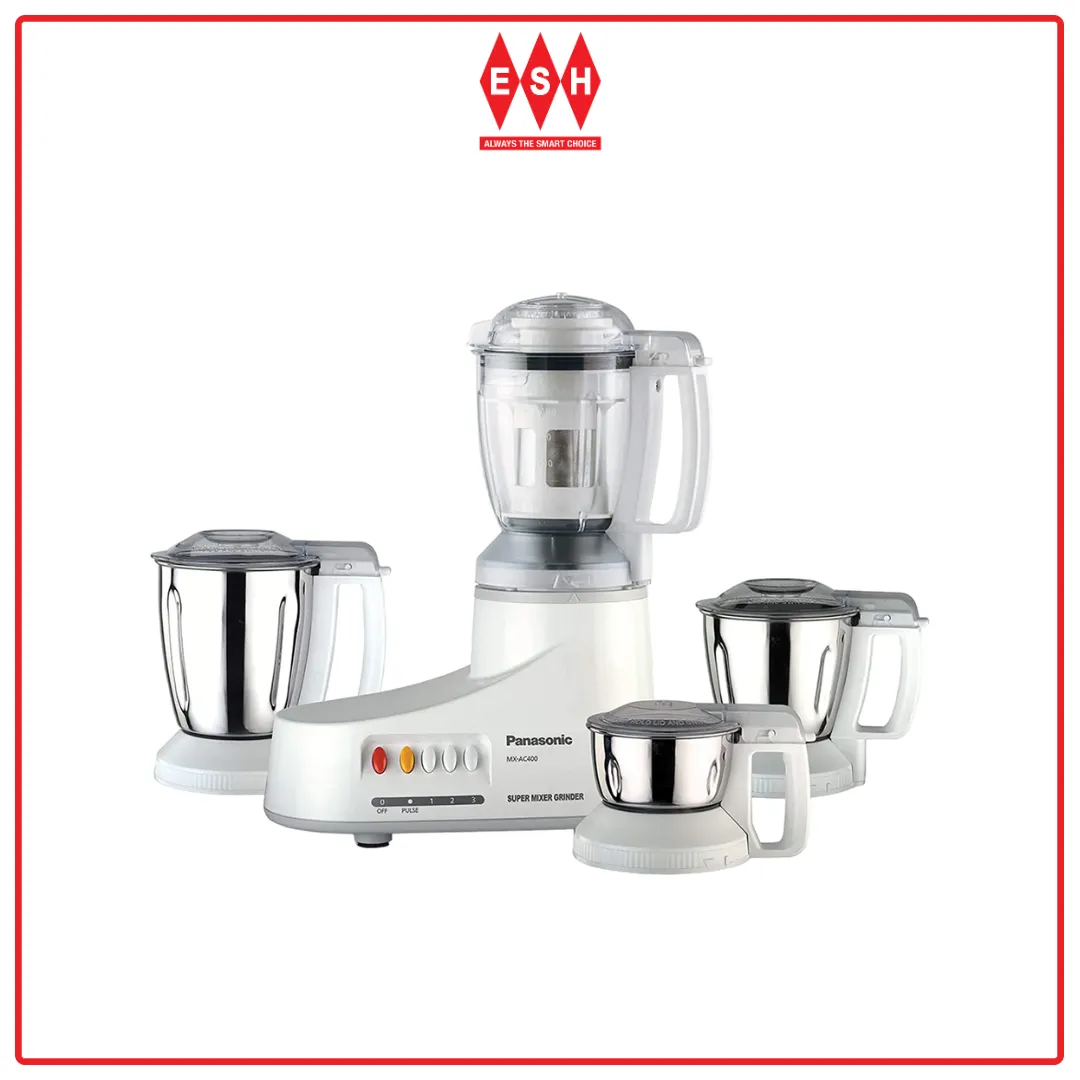 Panasonic MX-AC400WUA Hardened Stainless Steel Blades Food Mixer Grinder