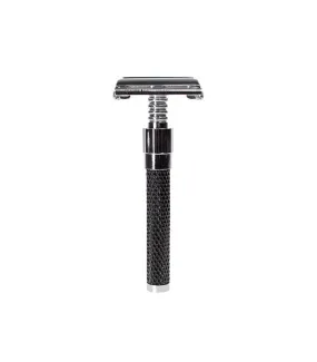 Parker - 92R Safety Razor, Butterfly Open, Heavyweight, Graphite and Chrome Finish Handle