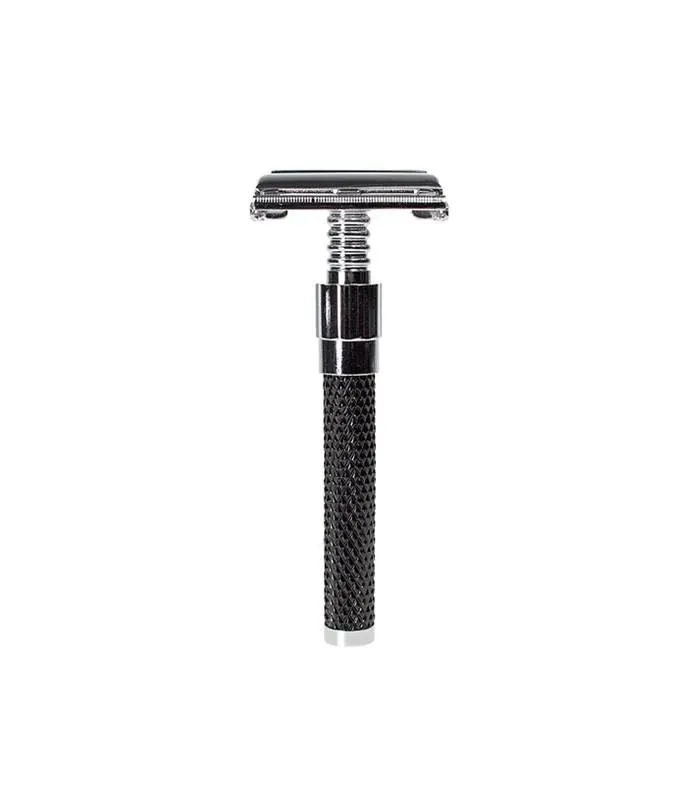 Parker - 92R Safety Razor, Butterfly Open, Heavyweight, Graphite and Chrome Finish Handle