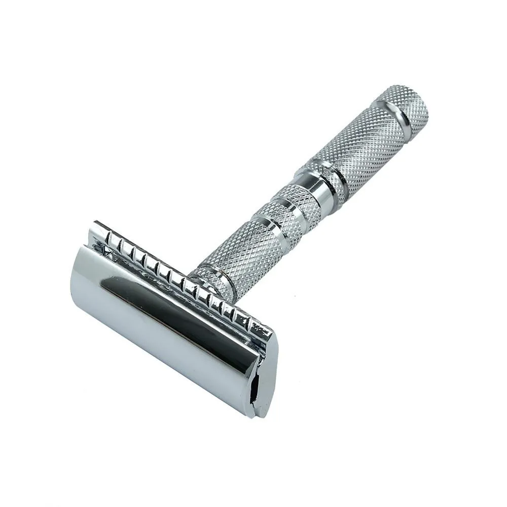 Parker A-1R Travel Safety Razor with Leather Case