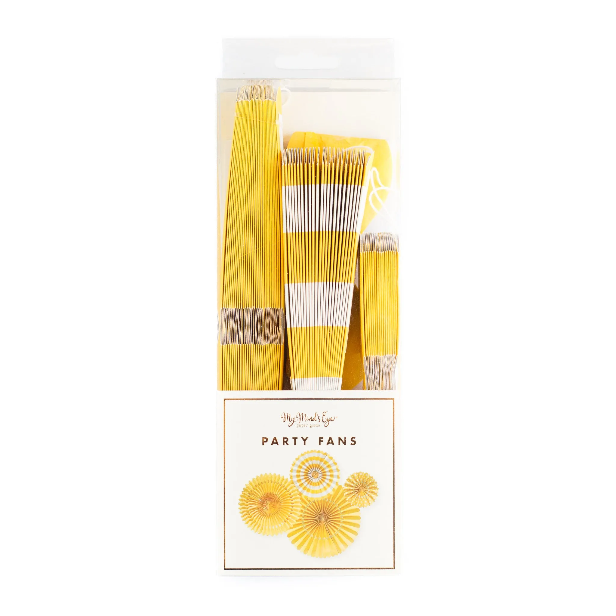 PGB204- Basics Party Fans-Yellow