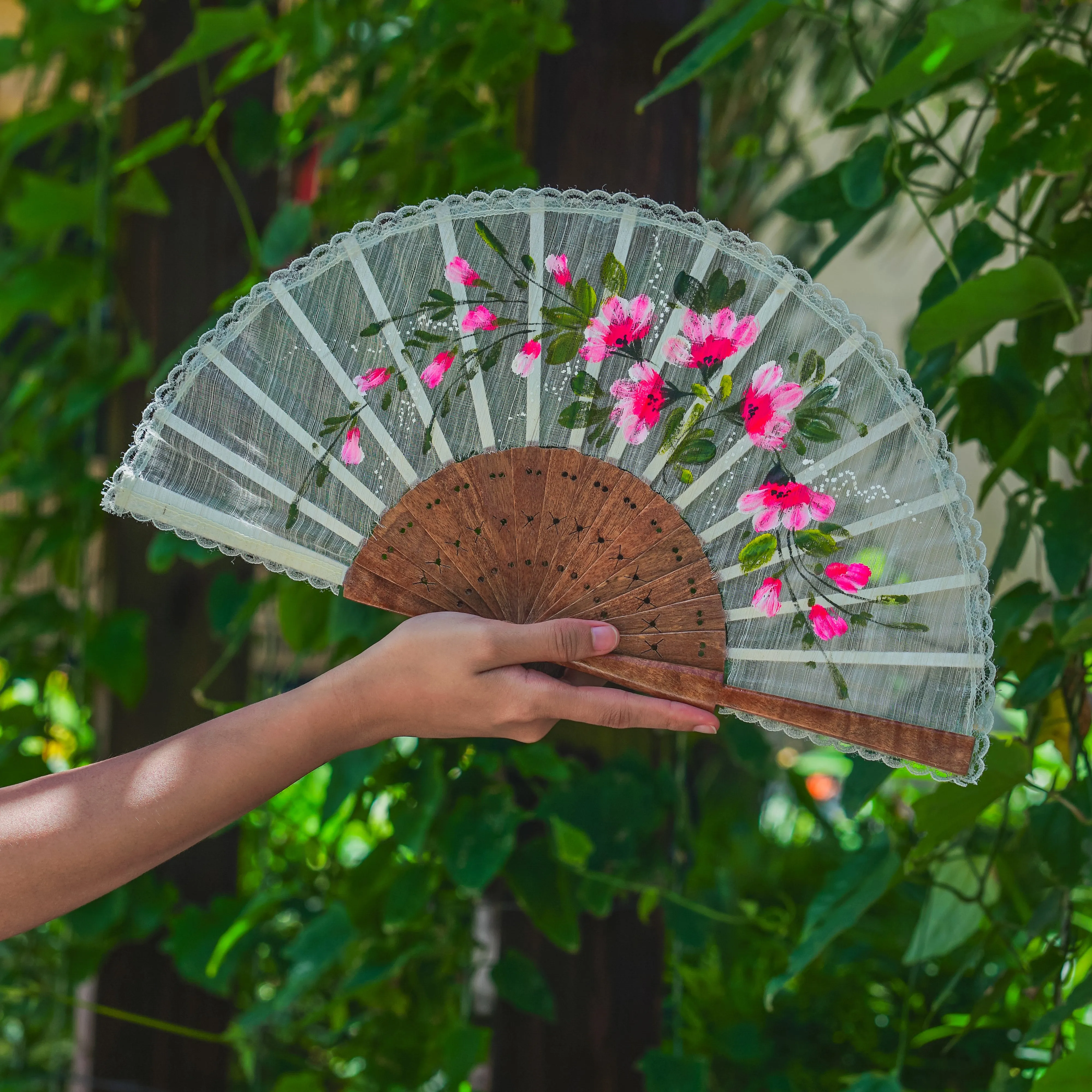 Pina Silk Hand Painted Fans