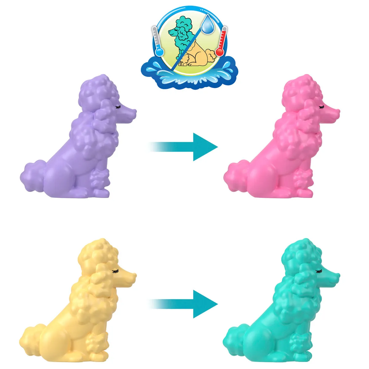 Polly Pocket Groom & Glam Poodle Compact Playset