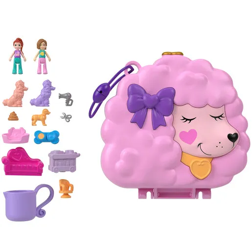 Polly Pocket Groom & Glam Poodle Compact Playset