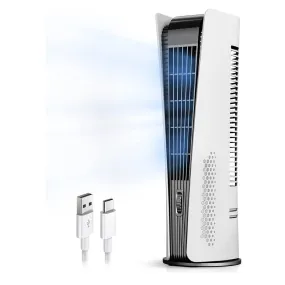 Portable Oscillating Tower Fan With LED Lights