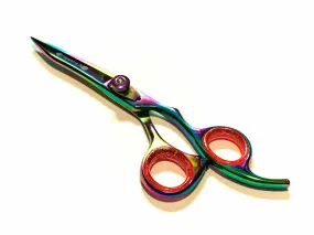 Professional Pet Grooming Hair Cutting Scissors Multi Color Titanium