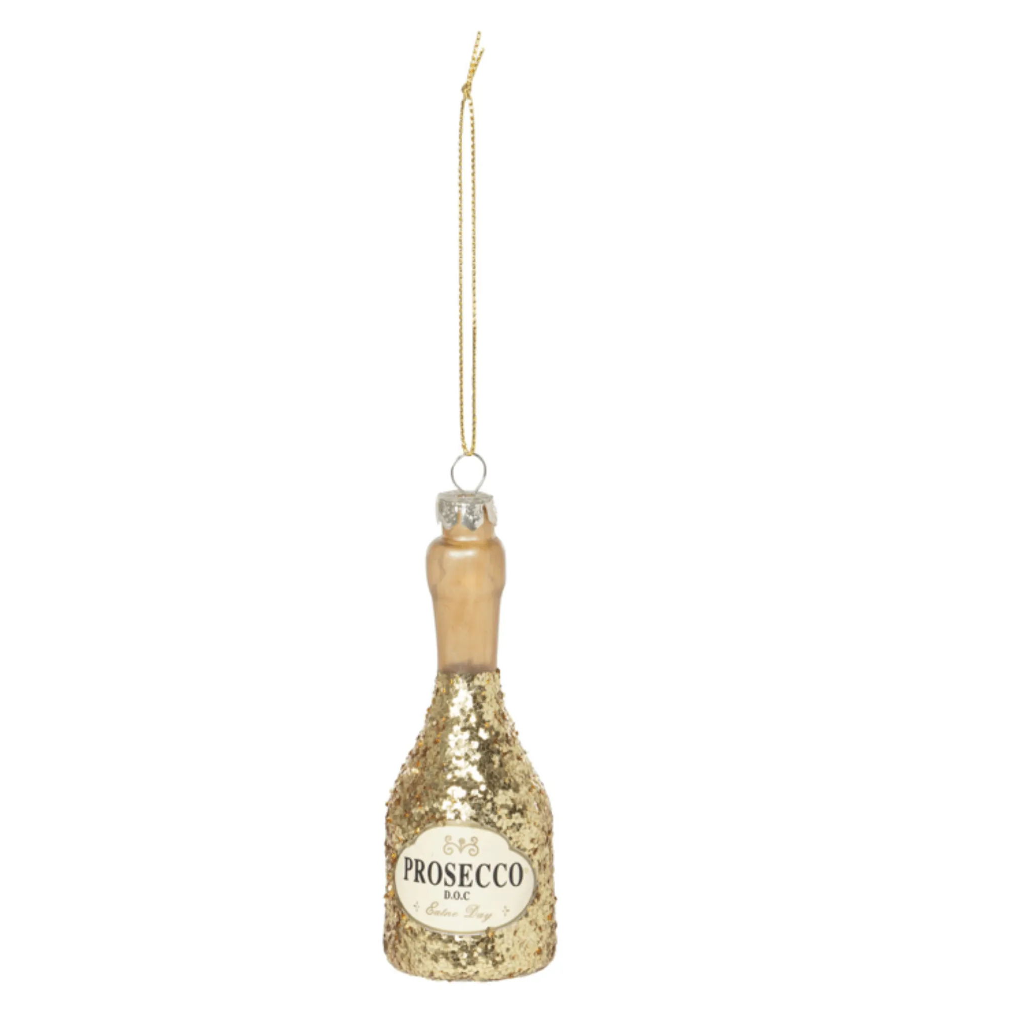 Prosecco Glass Bottle Ornament