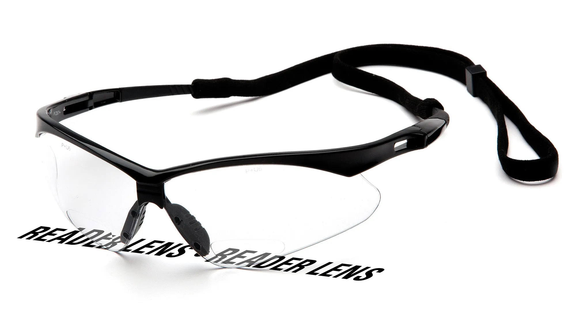 Pyramex SB6310SPR20 PMXTREME Readers Black Safety Glasses W/ Clear   2.0 with Cord Lens (6 each)