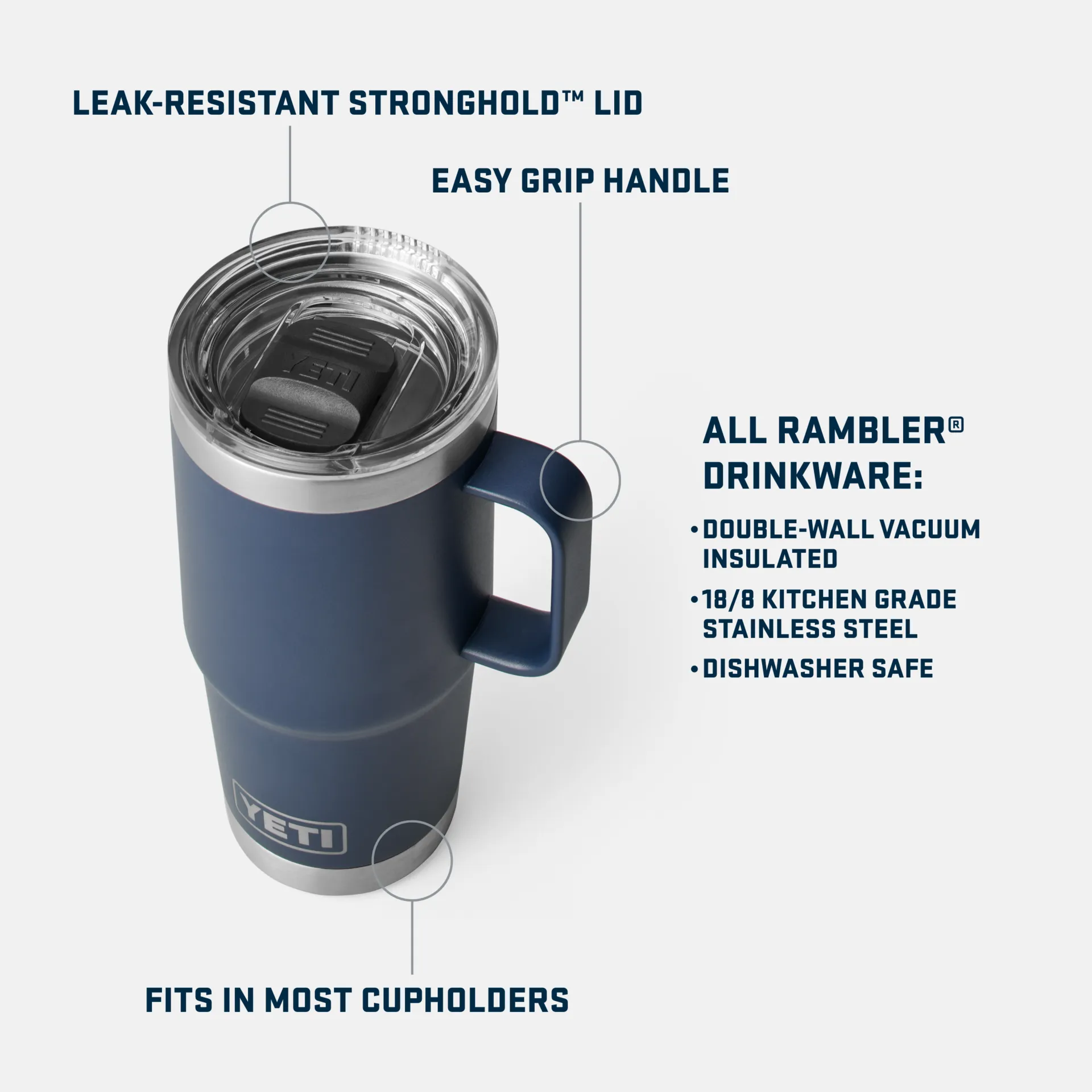 Rambler 20oz Travel Mug w/ Stronghold Lid