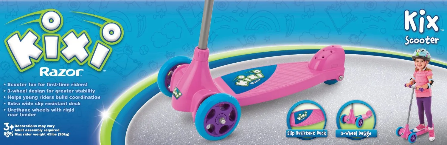 Razor Kixi Kix Scooter - Pink/Purple