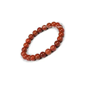 Red Jasper Round Crystal Bracelet