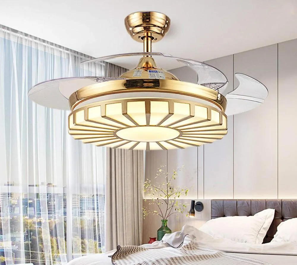 Retractable Fan-Leaf Fan Chandelier