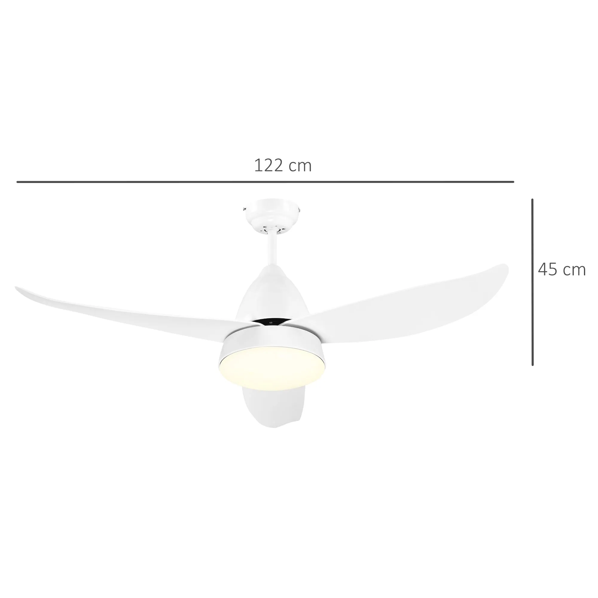 Reversible Ceiling Fan with Light