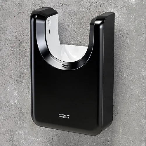 Saniflow® M23AB U-FLOW® Hand Dryer - BLACK (with WHITE) Cover High-Speed HEPA Universal Voltage