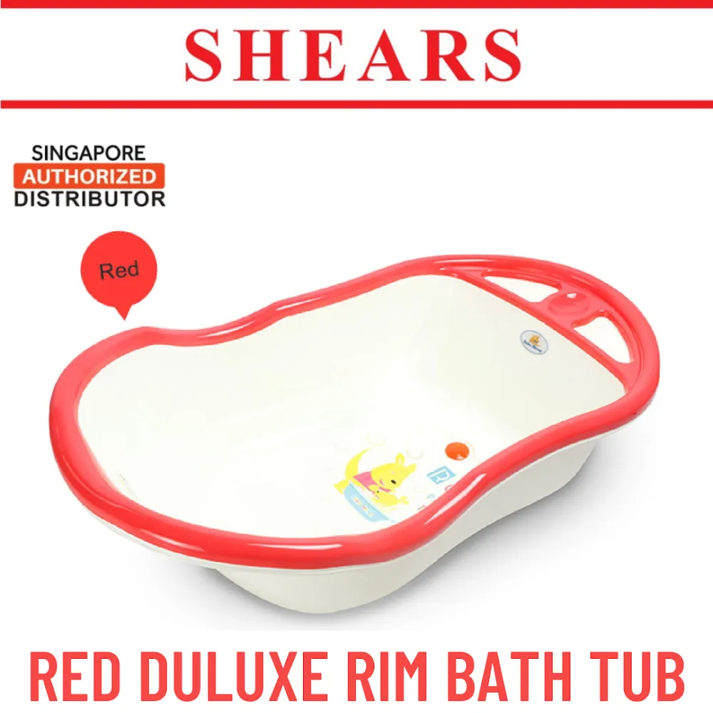 Shears Baby Bath Tub Deluxe Rim Bath Tub Red