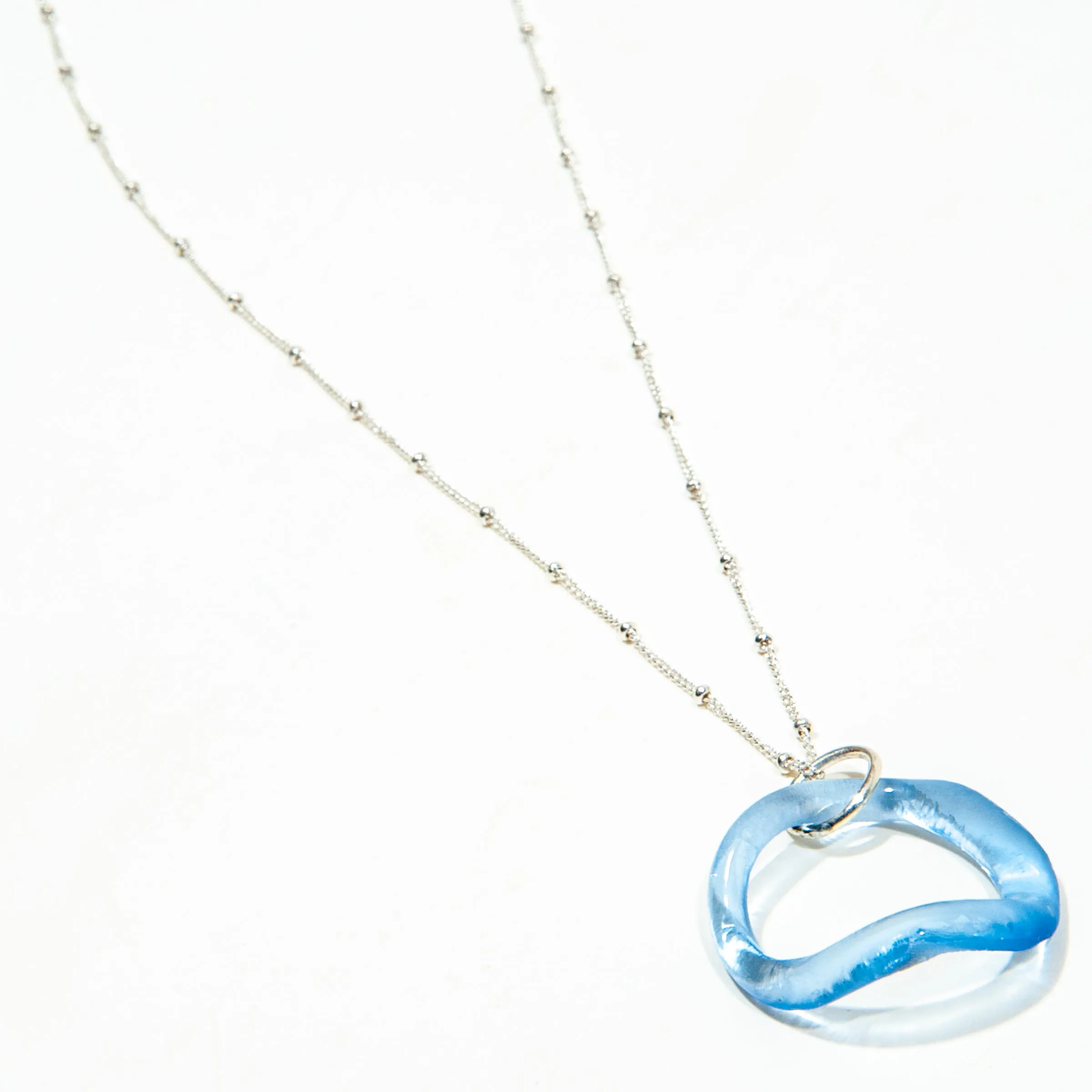 Simple Satellite Necklace Ocean Colors