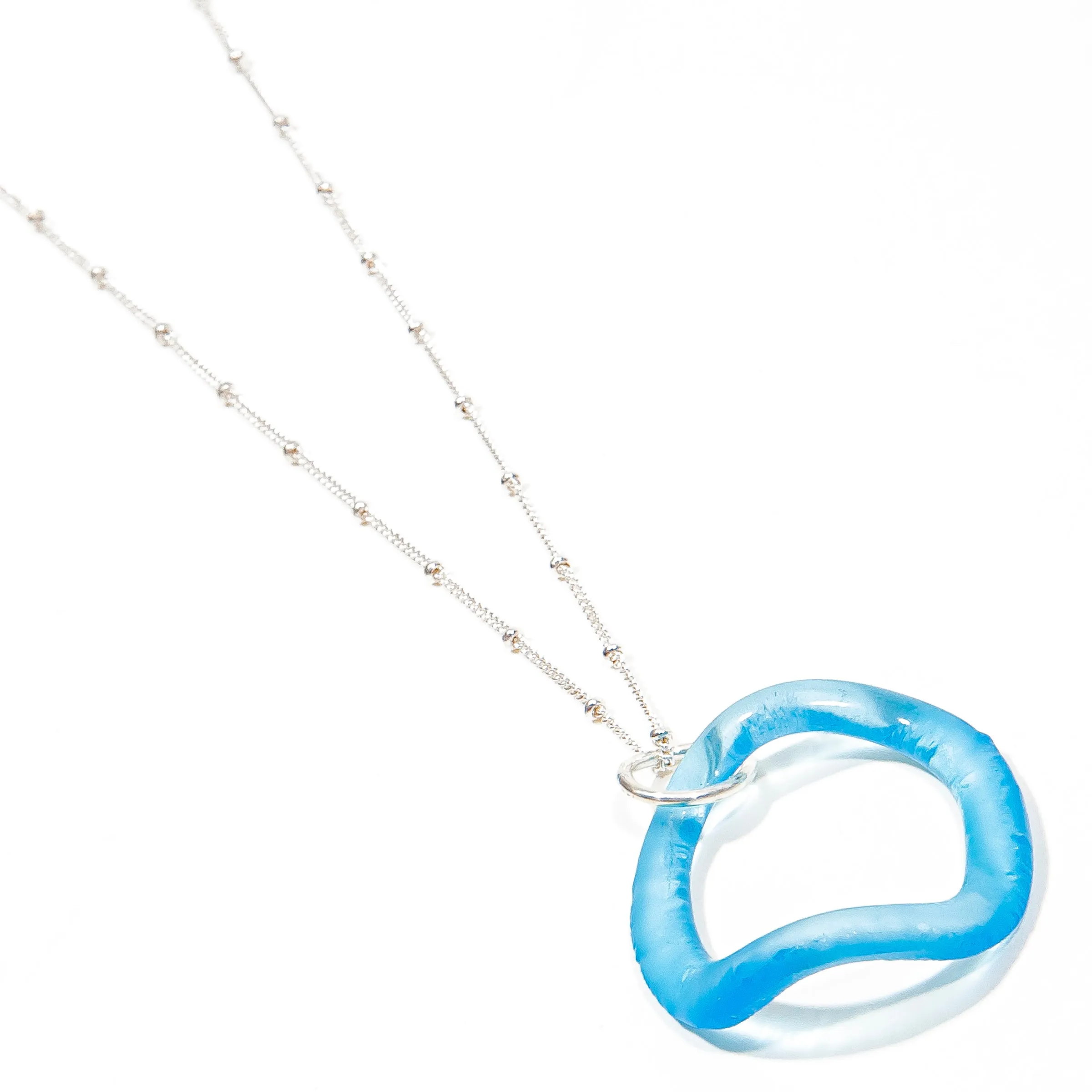 Simple Satellite Necklace Ocean Colors