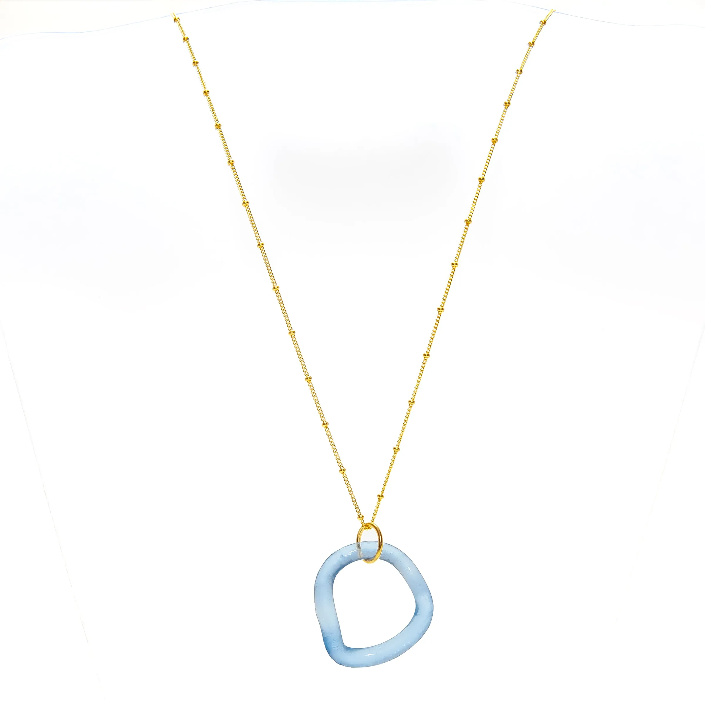 Simple Satellite Necklace Ocean Colors