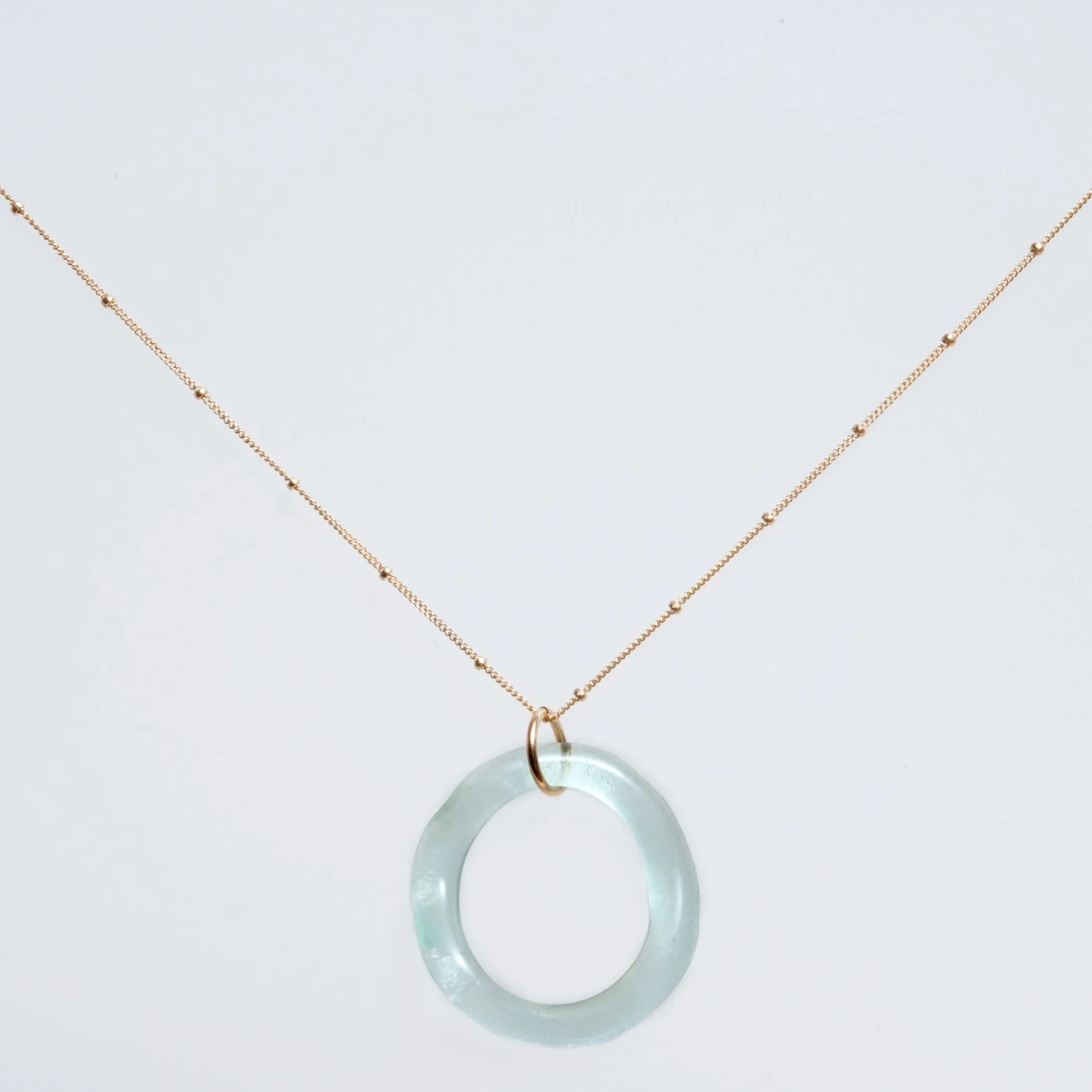 Simple Satellite Necklace Ocean Colors