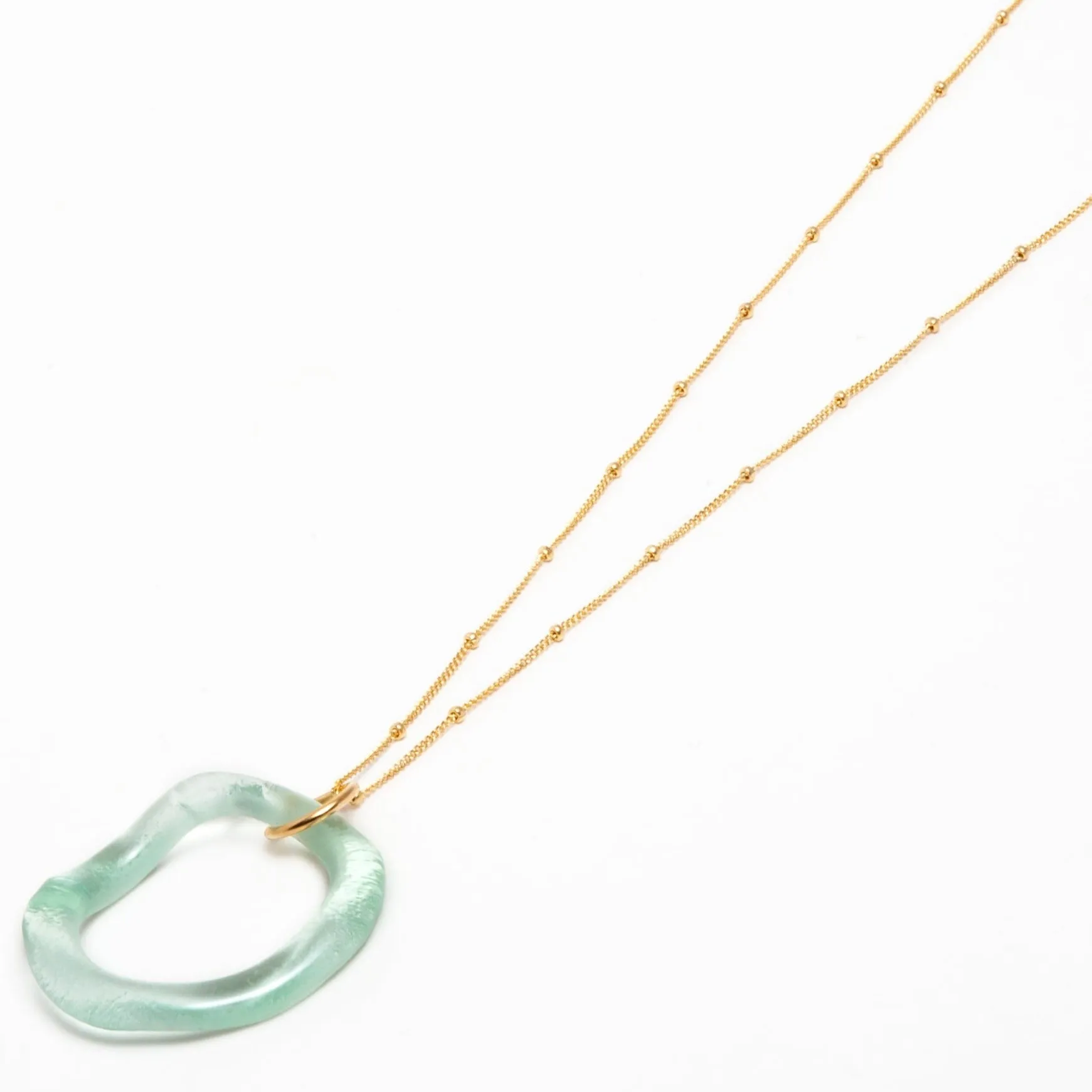 Simple Satellite Necklace Ocean Colors