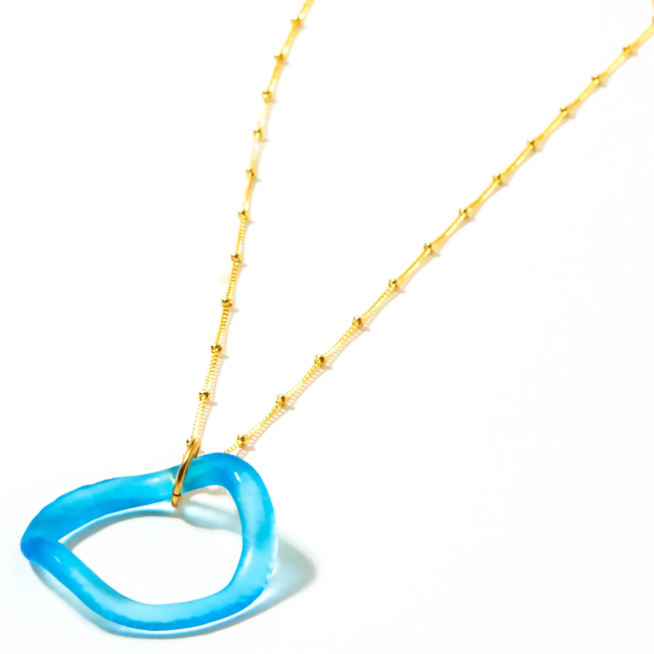 Simple Satellite Necklace Ocean Colors