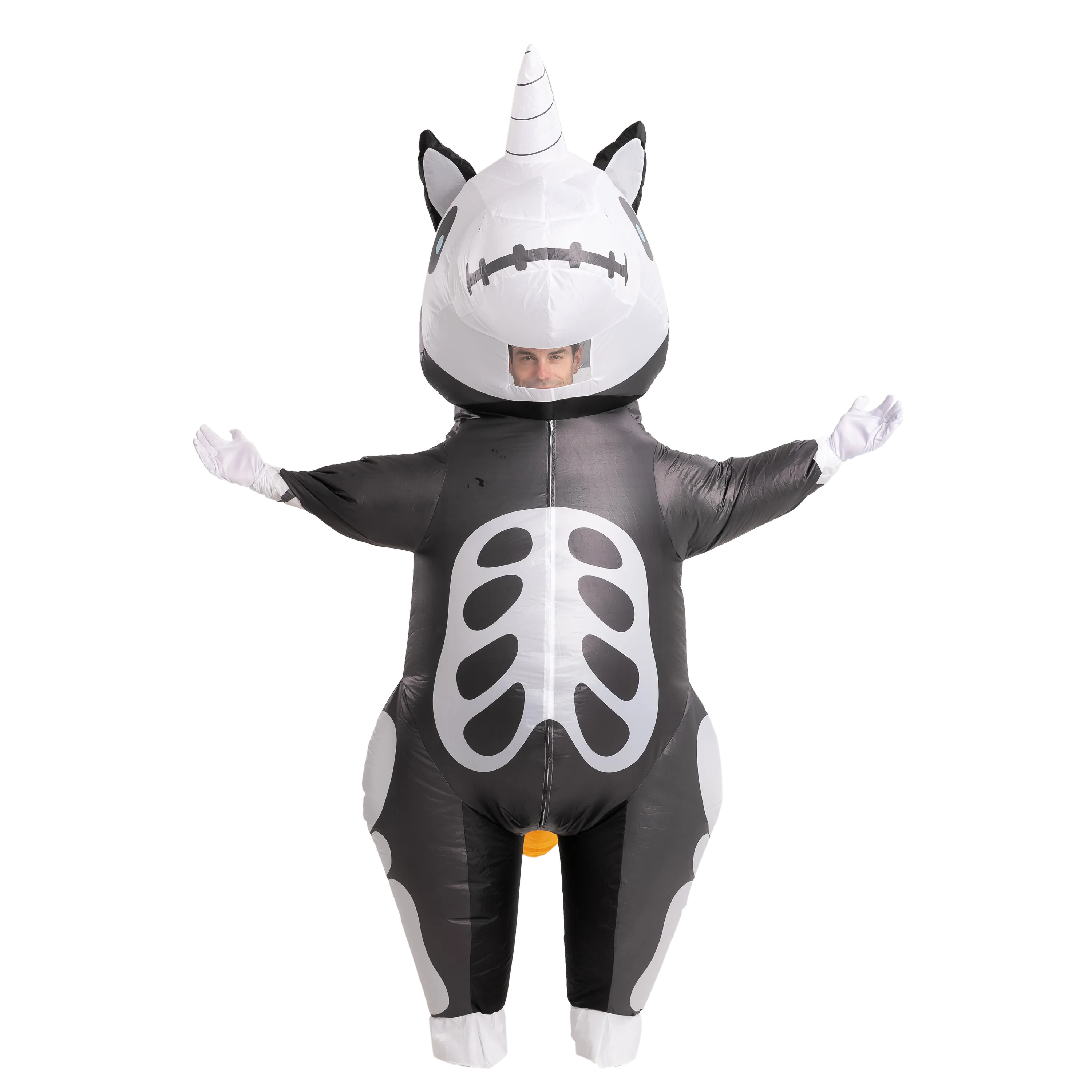 Skeleton Unicorn Full Body Inflatable Costume - Adult