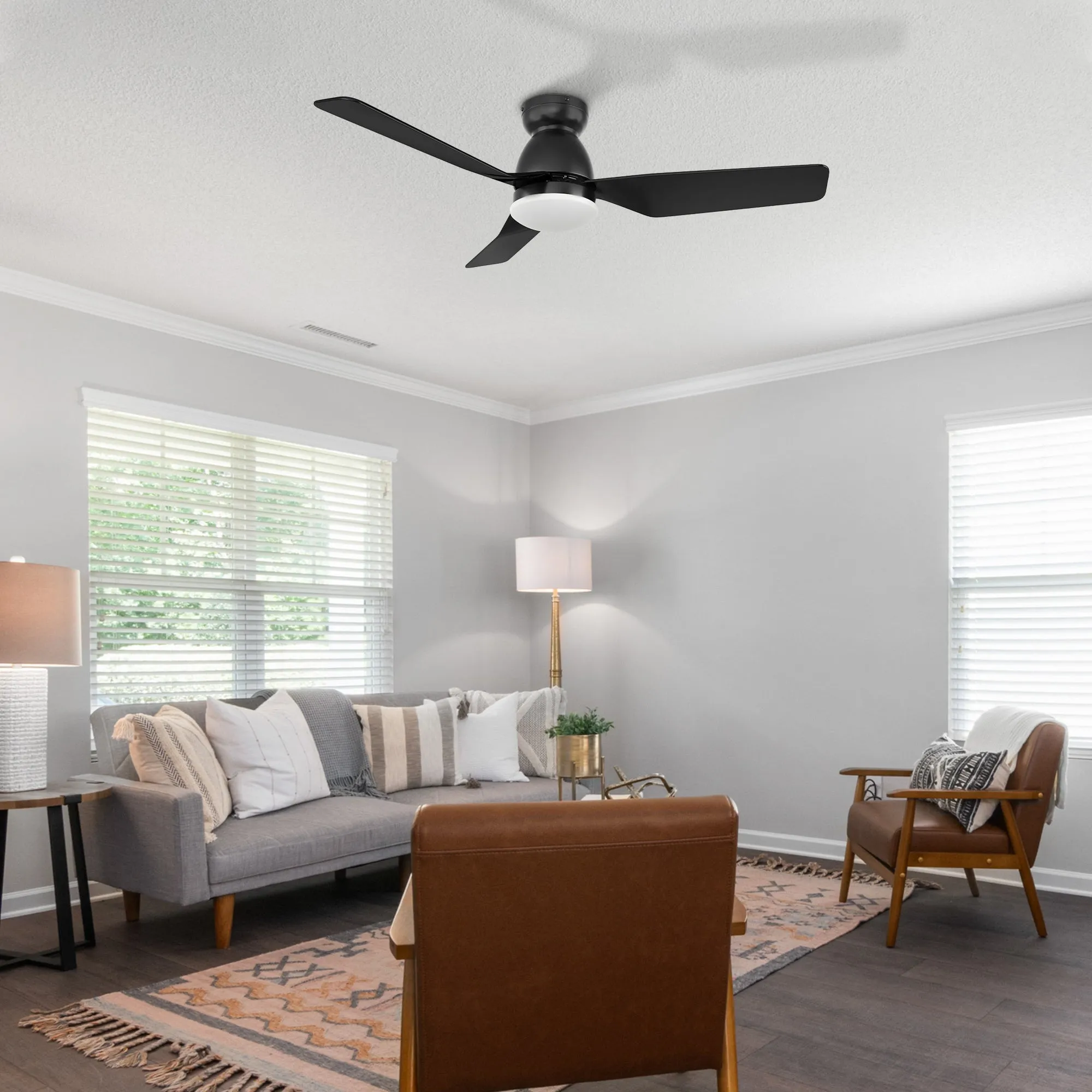 Sonoma Low Profile Smart Fan with LED light and Remote 44 Inch