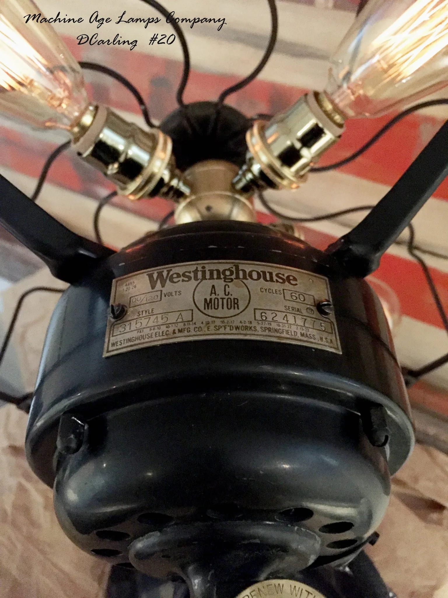 Steampunk Vintage Early 1900’s Westinghouse Fan Lamp , # DC20 sold