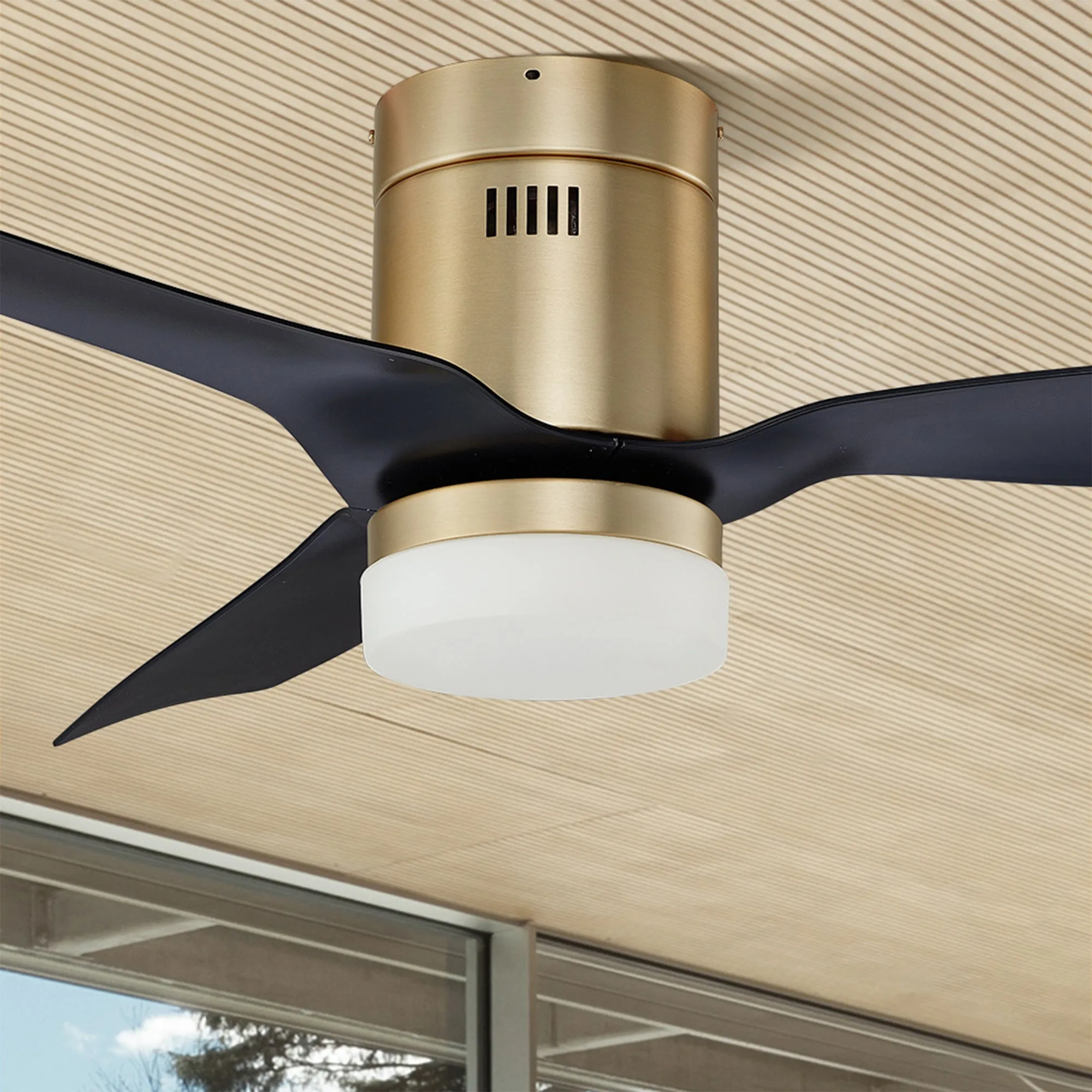 Striver Low Profile Smart Fan with LED light and Remote 52 Inch